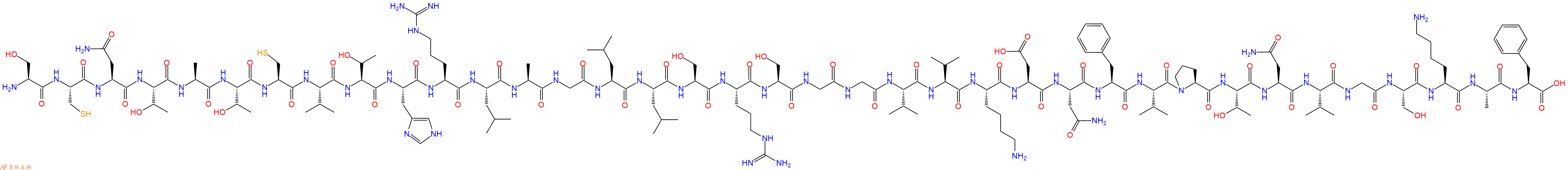 专肽生物产品H2N-Ser-Cys-Asn-Thr-Ala-Thr-Cys-Val-Thr-His-Arg-Leu-Ala-Gly-Leu-Leu-Ser-Arg-Ser-Gly-Gly-Val-Val-Lys-Asp-Asn-Phe-Val-Pro-Thr-Asn-Val-Gly-Ser-Lys-Ala-Phe-OH