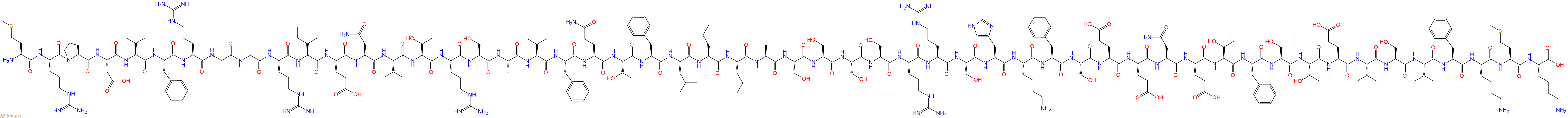 专肽生物产品H2N-Met-Arg-Pro-Asp-Val-Phe-Arg-Gly-Gly-Arg-Ile-Glu-Asn-Val-Thr-Arg-Ser-Ala-Val-Phe-Gln-Thr-Phe-Leu-Leu-Leu-Ala-Ser-Ser-Ser-Ser-Arg-Arg-Ser-His-Lys-Phe-Ser-Glu-Glu-Asn-Glu-Thr-Phe-Ser-Thr-Glu-Val-Ser-Val-Phe-Lys-Met-Lys-OH