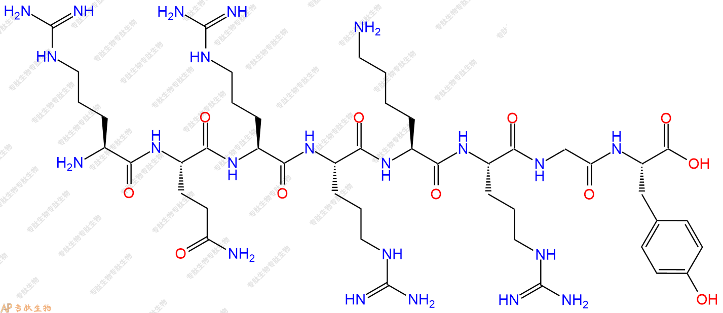专肽生物产品H2N-Arg-Gln-Arg-Arg-Lys-Arg-Gly-Tyr-OH