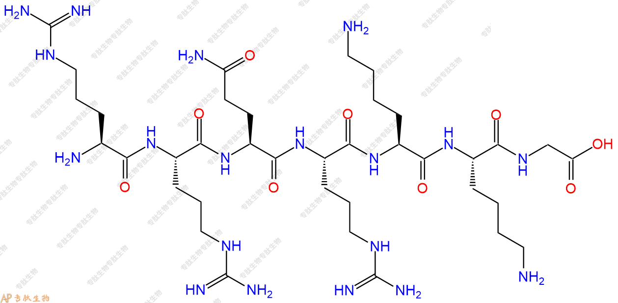 专肽生物产品H2N-Arg-Arg-Gln-Arg-Lys-Lys-Gly-OH