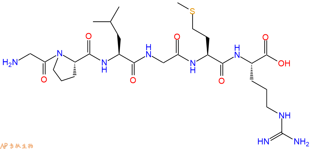 专肽生物产品H2N-Gly-Pro-Leu-Gly-Met-Arg-OH