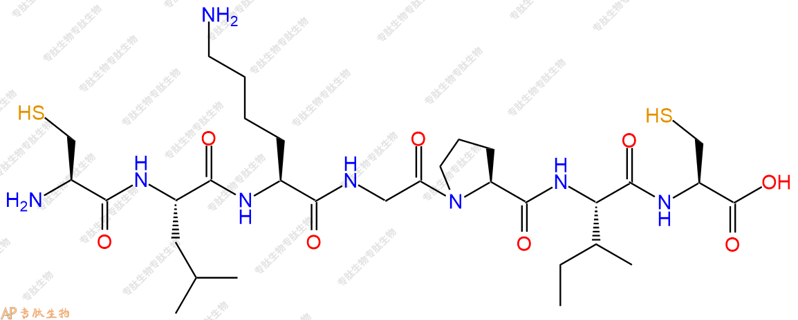专肽生物产品H2N-Cys-Leu-Lys-Gly-Pro-Ile-Cys-OH