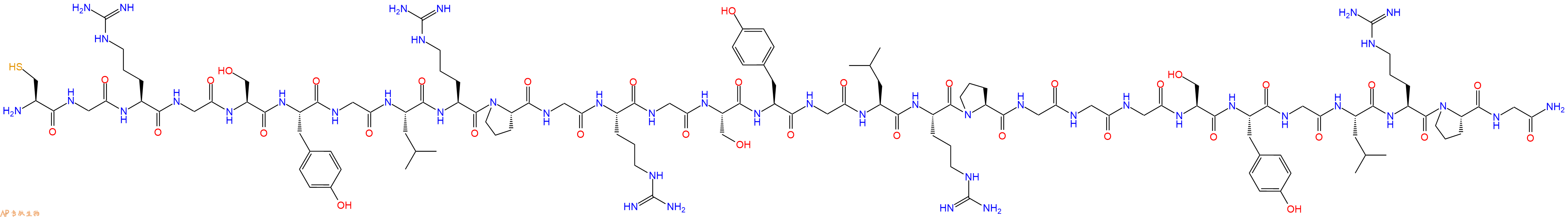 专肽生物产品H2N-Cys-Gly-Arg-Gly-Ser-Tyr-Gly-Leu-Arg-Pro-Gly-Arg-Gly-Ser-Tyr-Gly-Leu-Arg-Pro-Gly-Gly-Gly-Ser-Tyr-Gly-Leu-Arg-Pro-Gly-NH2