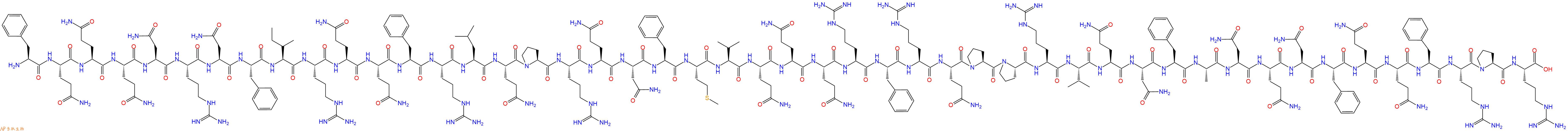 专肽生物产品H2N-Phe-Gln-Gln-Gln-Asn-Arg-Asn-Phe-Ile-Arg-Gln-Gln-Phe-Arg-Leu-Gln-Pro-Arg-Gln-Asn-Phe-Met-Val-Gln-Gln-Gln-Arg-Phe-Arg-Gln-Pro-Pro-Arg-Val-Gln-Asn-Phe-Ala-Asn-Gln-Asn-Phe-Gln-Gln-Phe-Arg-Pro-Arg-OH