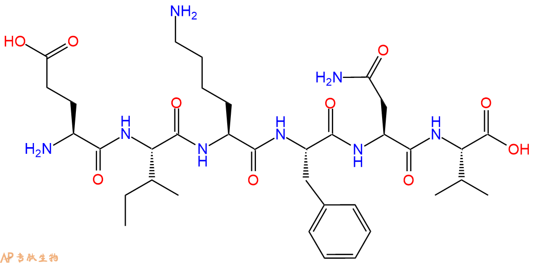 专肽生物产品H2N-Glu-Ile-Lys-Phe-Asn-Val-OH