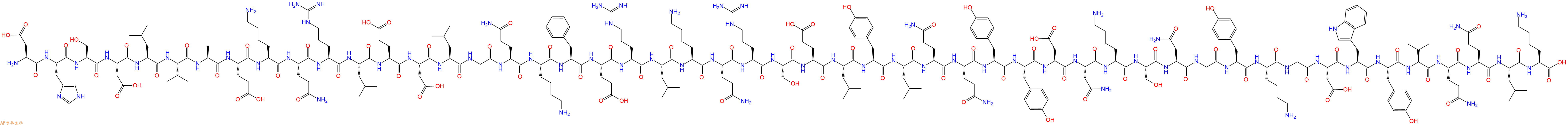 专肽生物产品H2N-Asp-His-Ser-Asp-Leu-Val-Ala-Glu-Lys-Gln-Arg-Leu-Glu-Asp-Leu-Gly-Gln-Lys-Phe-Glu-Arg-Leu-Lys-Gln-Arg-Ser-Glu-Leu-Tyr-Leu-Gln-Gln-Tyr-Tyr-Asp-Asn-Lys-Ser-Asn-Gly-Tyr-Lys-Gly-Asp-Trp-Tyr-Val-Gln-Gln-Leu-Lys-OH