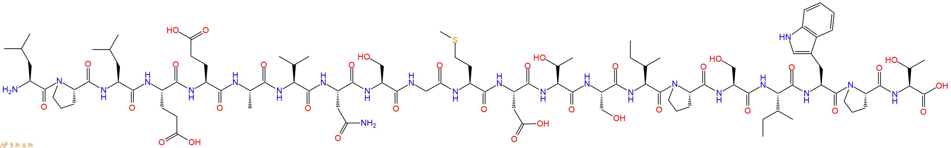 专肽生物产品H2N-Leu-Pro-Leu-Glu-Glu-Ala-Val-Asn-Ser-Gly-Met-Asp-Thr-Ser-Ile-Pro-Ser-Ile-Trp-Pro-Thr-OH