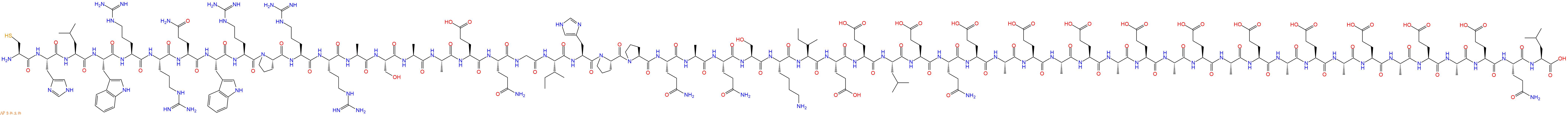 专肽生物产品H2N-Cys-His-Leu-Trp-Arg-Arg-Gln-Trp-Arg-Pro-Arg-Arg-Ala-Ser-Ala-Ala-Glu-Gln-Gly-Ile-His-Pro-Pro-Gln-Ala-Gln-Ser-Lys-Ile-Glu-Glu-Leu-Glu-Gln-Glu-Ala-Glu-Ala-Glu-Ala-Glu-Ala-Glu-Ala-Glu-Ala-Glu-Ala-Glu-Ala-Glu-Ala-Glu-Gln-Leu-OH