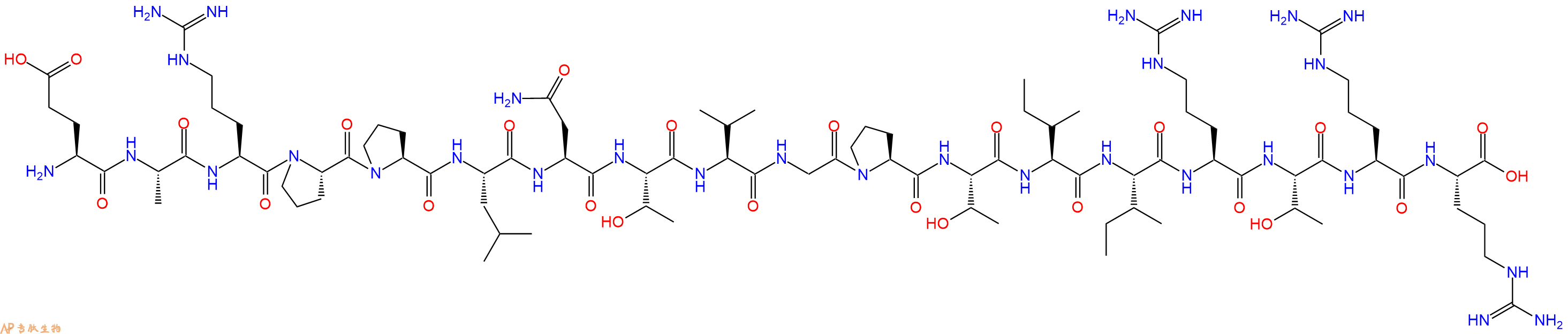专肽生物产品H2N-Glu-Ala-Arg-Pro-Pro-Leu-Asn-Thr-Val-Gly-Pro-Thr-Ile-Ile-Arg-Thr-Arg-Arg-OH