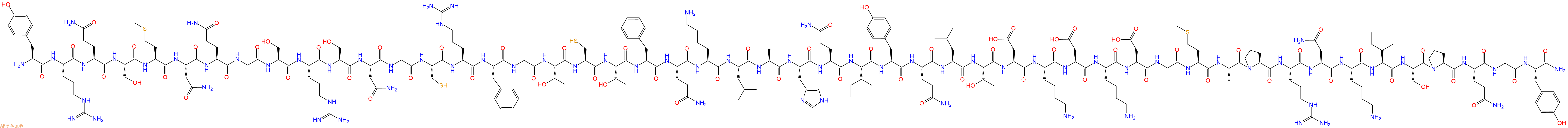 专肽生物产品H2N-Tyr-Arg-Gln-Ser-Met-Asn-Gln-Gly-Ser-Arg-Ser-Asn-Gly-Cys-Arg-Phe-Gly-Thr-Cys-Thr-Phe-Gln-Lys-Leu-Ala-His-Gln-Ile-Tyr-Gln-Leu-Thr-Asp-Lys-Asp-Lys-Asp-Gly-Met-Ala-Pro-Arg-Asn-Lys-Ile-Ser-Pro-Gln-Gly-Tyr-NH2