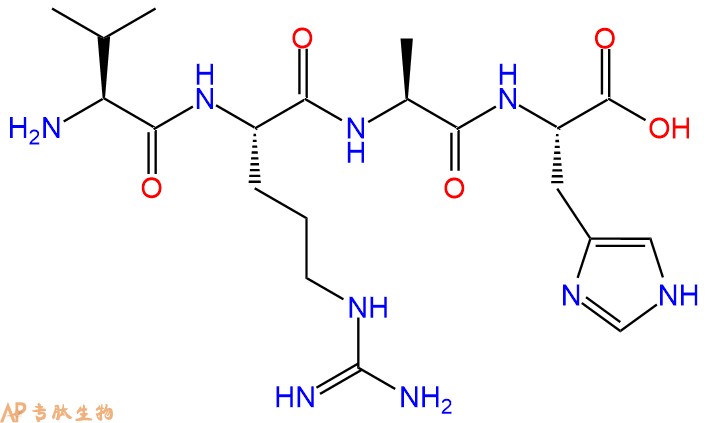 专肽生物产品H2N-Val-Arg-Ala-His-OH