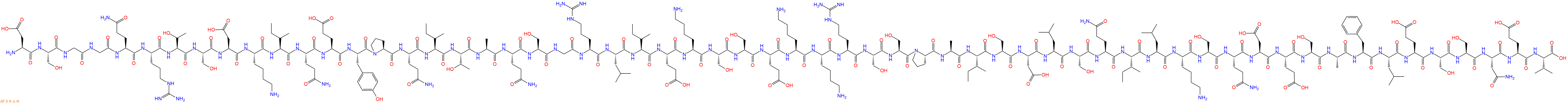 专肽生物产品H2N-Asp-Ser-Gly-Gly-Gln-Arg-Thr-Ser-Asp-Lys-Ile-Gln-Glu-Tyr-Pro-Gln-Ile-Thr-Ala-Gln-Ser-Gly-Arg-Leu-Ile-Glu-Lys-Ser-Ser-Glu-Lys-Lys-Arg-Ser-Ser-Pro-Ala-Ile-Ser-Asp-Leu-Ser-Gln-Ile-Leu-Lys-Ser-Gln-Asp-Glu-Ser-Ala-Phe-Leu-Glu-Ser-Ser-Asn-Glu-Val-OH