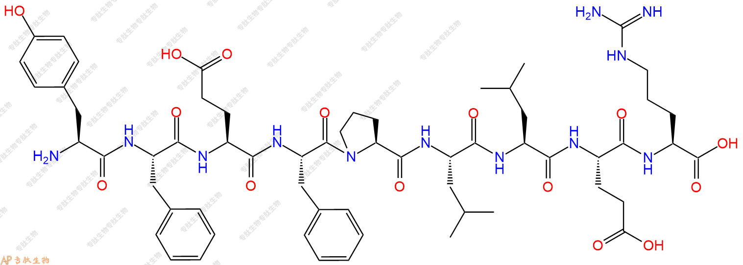 专肽生物产品H2N-Tyr-Phe-Glu-Phe-Pro-Leu-Leu-Glu-Arg-OH