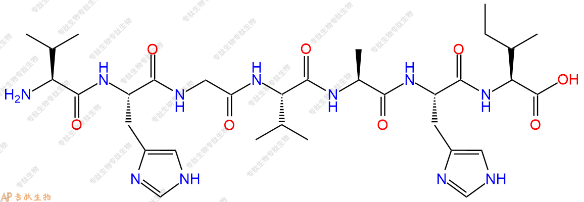 专肽生物产品H2N-Val-His-Gly-Val-Ala-His-Ile-OH