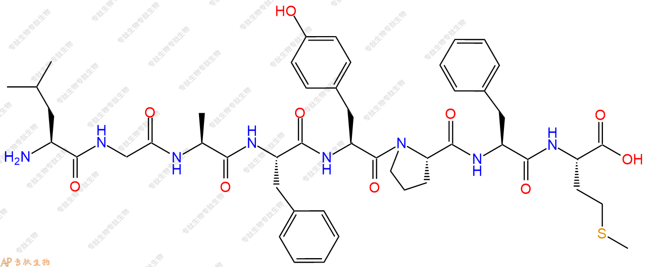 专肽生物产品H2N-Leu-Gly-Ala-Phe-Tyr-Pro-Phe-Met-OH