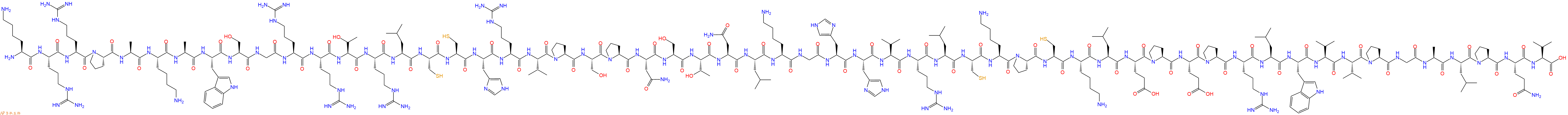 专肽生物产品H2N-Lys-Arg-Arg-Pro-Ala-Lys-Ala-Trp-Ser-Gly-Arg-Arg-Thr-Arg-Leu-Cys-Cys-His-Arg-Val-Pro-Ser-Pro-Asn-Ser-Thr-Asn-Leu-Lys-Gly-His-His-Val-Arg-Leu-Cys-Lys-Pro-Cys-Lys-Leu-Glu-Pro-Glu-Pro-Arg-Leu-Trp-Val-Val-Pro-Gly-Ala-Leu-Pro-Gln-Val-OH
