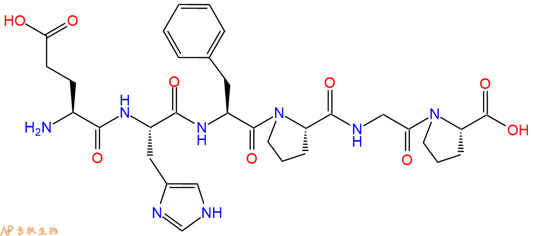 专肽生物产品H2N-Glu-His-Phe-Pro-Gly-Pro-OH
