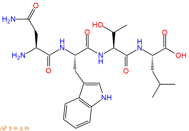 专肽生物产品H2N-Asn-Trp-Thr-Leu-OH
