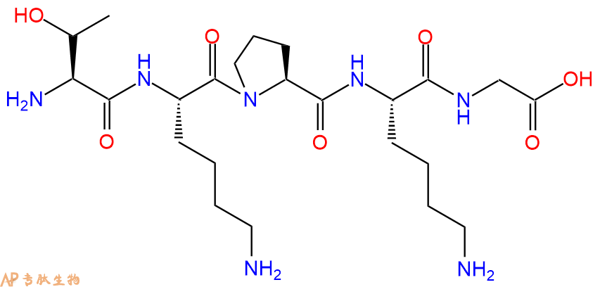 专肽生物产品H2N-Thr-Lys-Pro-Lys-Gly-OH