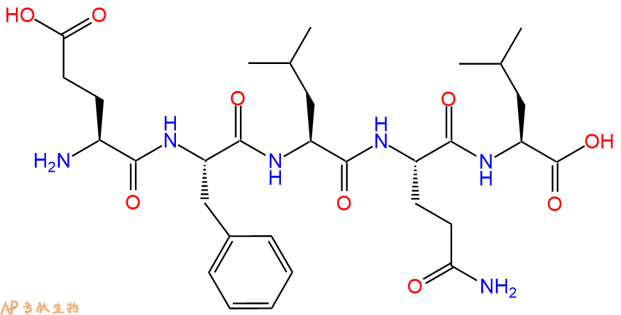 专肽生物产品H2N-Glu-Phe-Leu-Gln-Leu-OH