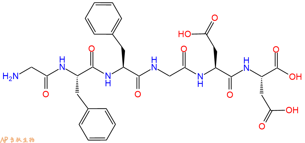 专肽生物产品H2N-Gly-Phe-Phe-Gly-Asp-Asp-OH