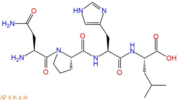 专肽生物产品H2N-Asn-Pro-His-Leu-OH