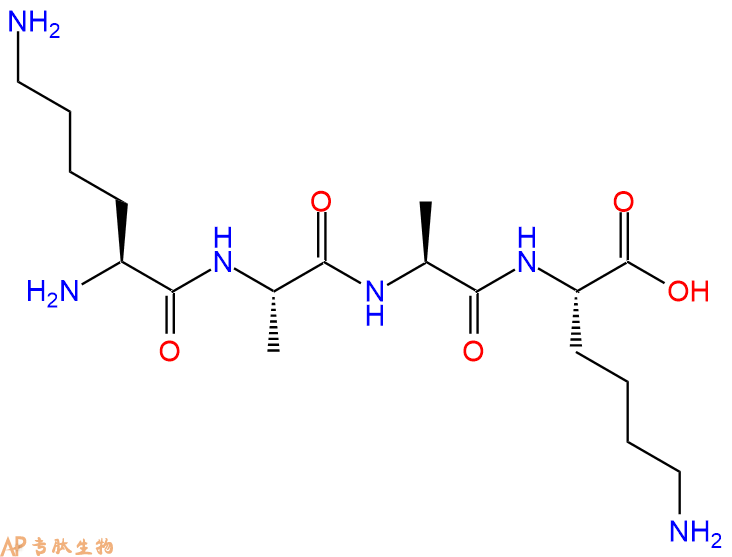 专肽生物产品H2N-Lys-Ala-Ala-Lys-OH