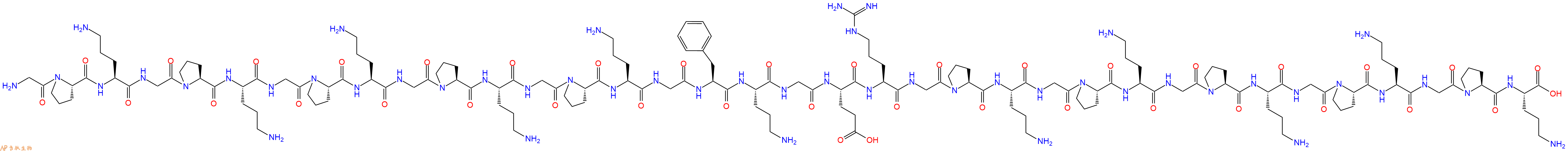 专肽生物产品H2N-Gly-Pro-Orn-Gly-Pro-Orn-Gly-Pro-Orn-Gly-Pro-Orn-Gly-Pro-Orn-Gly-Phe-Orn-Gly-Glu-Arg-Gly-Pro-Orn-Gly-Pro-Orn-Gly-Pro-Orn-Gly-Pro-Orn-Gly-Pro-Orn-OH