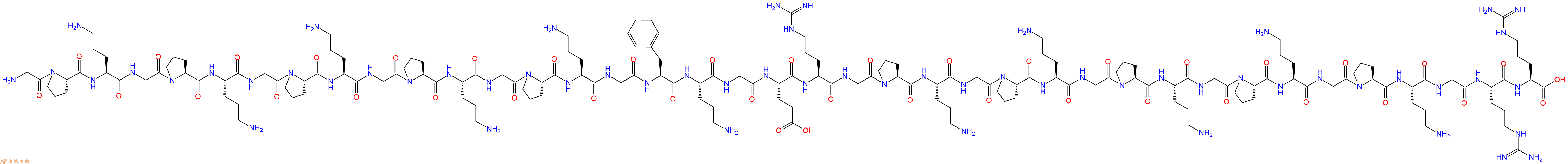 专肽生物产品H2N-Gly-Pro-Orn-Gly-Pro-Orn-Gly-Pro-Orn-Gly-Pro-Orn-Gly-Pro-Orn-Gly-Phe-Orn-Gly-Glu-Arg-Gly-Pro-Orn-Gly-Pro-Orn-Gly-Pro-Orn-Gly-Pro-Orn-Gly-Pro-Orn-Gly-Arg-Arg-OH
