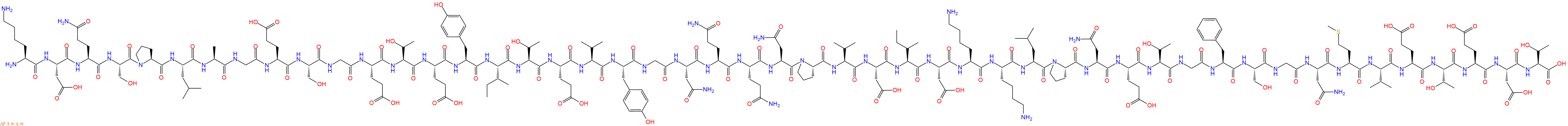 专肽生物产品H2N-Lys-Asp-Gln-Ser-Pro-Leu-Ala-Gly-Glu-Ser-Gly-Glu-Thr-Glu-Tyr-Ile-Thr-Glu-Val-Tyr-Gly-Asn-Gln-Gln-Asn-Pro-Val-Asp-Ile-Asp-Lys-Lys-Leu-Pro-Asn-Glu-Thr-Gly-Phe-Ser-Gly-Asn-Met-Val-Glu-Thr-Glu-Asp-Thr-OH