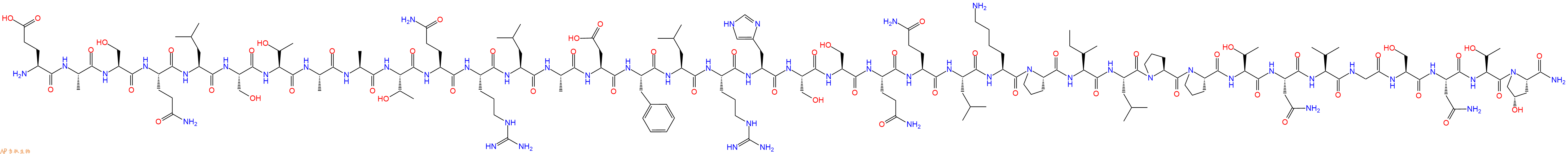 专肽生物产品H2N-Glu-Ala-Ser-Gln-Leu-Ser-Thr-Ala-Ala-Thr-Gln-Arg-Leu-Ala-Asp-Phe-Leu-Arg-His-Ser-Ser-Gln-Gln-Leu-Lys-Pro-Ile-Leu-Pro-Pro-Thr-Asn-Val-Gly-Ser-Asn-Thr-Hyp-NH2