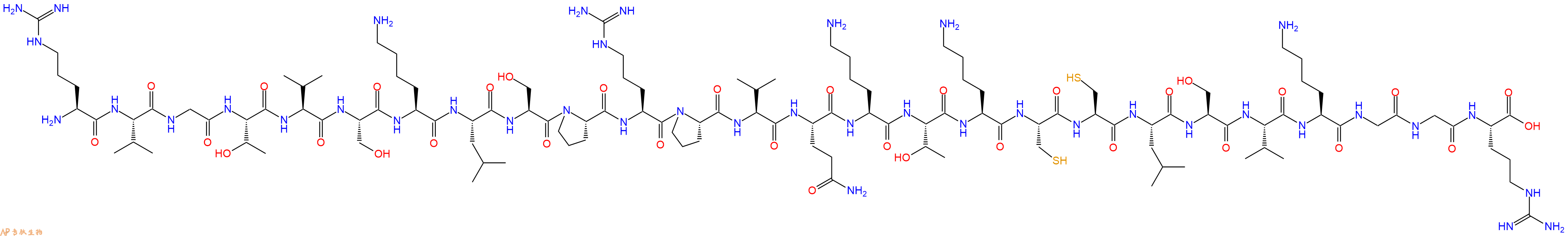 专肽生物产品H2N-Arg-Val-Gly-Thr-Val-Ser-Lys-Leu-Ser-Pro-Arg-Pro-Val-Gln-Lys-Thr-Lys-Cys-Cys-Leu-Ser-Val-Lys-Gly-Gly-Arg-OH