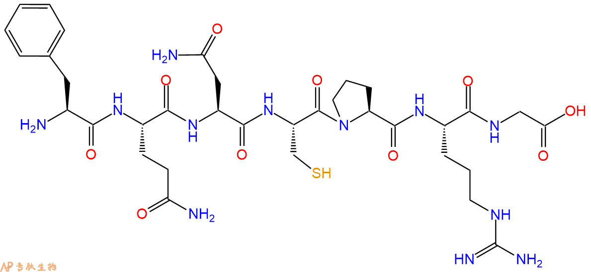 专肽生物产品H2N-Phe-Gln-Asn-Cys-Pro-Arg-Gly-OH