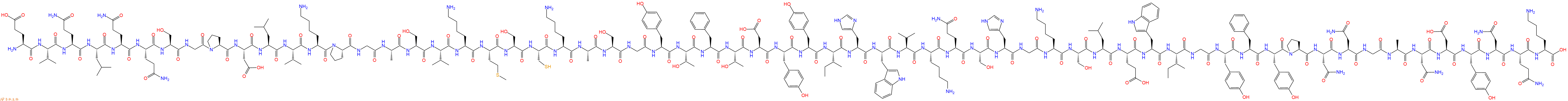 专肽生物产品H2N-Glu-Val-Gln-Leu-Gln-Gln-Ser-Gly-Pro-Asp-Leu-Val-Lys-Pro-Gly-Ala-Ser-Val-Lys-Met-Ser-Cys-Lys-Ala-Ser-Gly-Tyr-Thr-Phe-Thr-Asp-Tyr-Tyr-Ile-His-Trp-Val-Lys-Gln-Ser-His-Gly-Lys-Ser-Leu-Glu-Trp-Ile-Gly-Tyr-Phe-Tyr-Pro-Asn-Asn-Gly-Ala-Asn-Asp-Tyr-Asn-Gln-Lys-