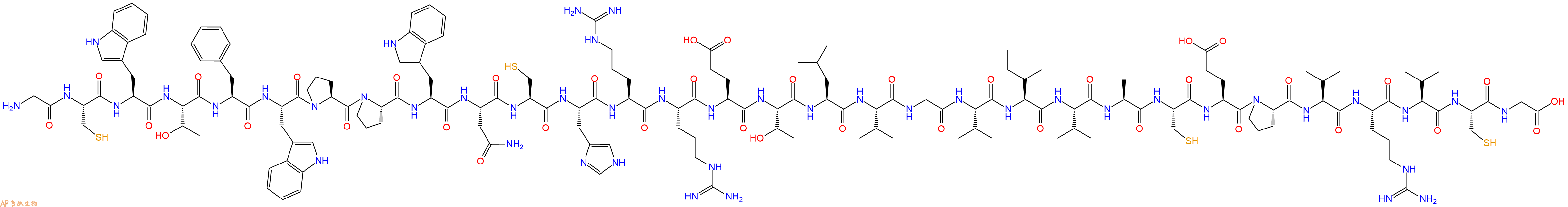 专肽生物产品H2N-Gly-Cys-Trp-Thr-Phe-Trp-Pro-Pro-Trp-Asn-Cys-His-Arg-Arg-Glu-Thr-Leu-Val-Gly-Val-Ile-Val-Ala-Cys-Glu-Pro-Val-Arg-Val-Cys-Gly-OH