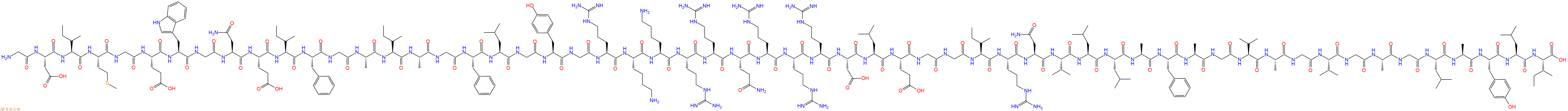 专肽生物产品H2N-Gly-Asp-Ile-Met-Gly-Glu-Trp-Gly-Asn-Glu-Ile-Phe-Gly-Ala-Ile-Ala-Gly-Phe-Leu-Gly-Tyr-Gly-Arg-Lys-Lys-Arg-Arg-Gln-Arg-Arg-Arg-Asp-Leu-Glu-Gly-Gly-Ile-Arg-Asn-Val-Leu-Leu-Ala-Phe-Ala-Gly-Val-Ala-Gly-Val-Gly-Ala-Gly-Leu-Ala-Tyr-Leu-Ile-OH
