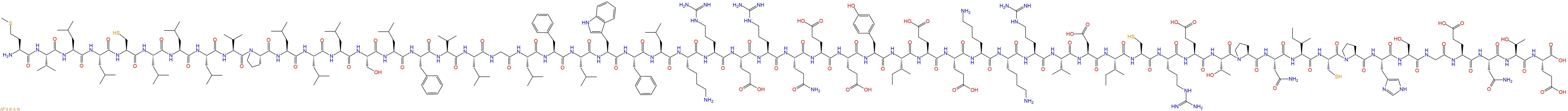 专肽生物产品H2N-Met-Val-Leu-Leu-Cys-Leu-Leu-Leu-Val-Pro-Leu-Leu-Leu-Ser-Leu-Phe-Val-Leu-Gly-Leu-Phe-Leu-Trp-Phe-Leu-Lys-Arg-Glu-Arg-Gln-Glu-Glu-Tyr-Ile-Glu-Glu-Lys-Lys-Arg-Val-Asp-Ile-Cys-Arg-Glu-Thr-Pro-Asn-Ile-Cys-Pro-His-Ser-Gly-Glu-Asn-Thr-Glu-OH
