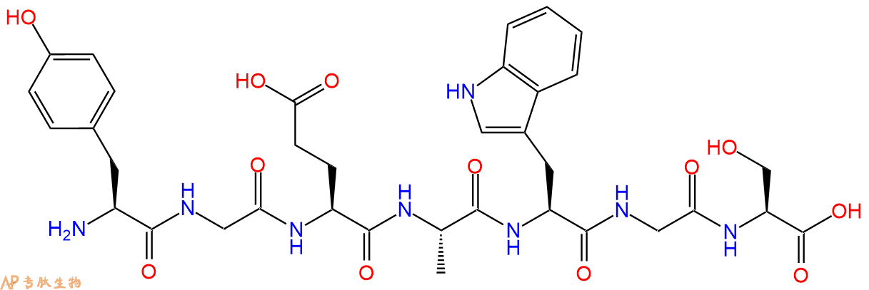 专肽生物产品H2N-Tyr-Gly-Glu-Ala-Trp-Gly-Ser-OH