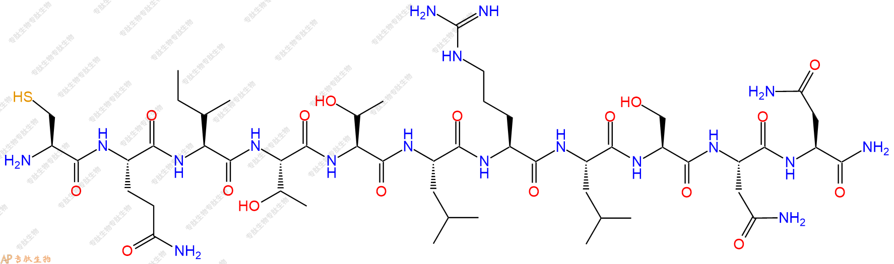 专肽生物产品H2N-Cys-Gln-Ile-Thr-Thr-Leu-Arg-Leu-Ser-Asn-Asn-NH2