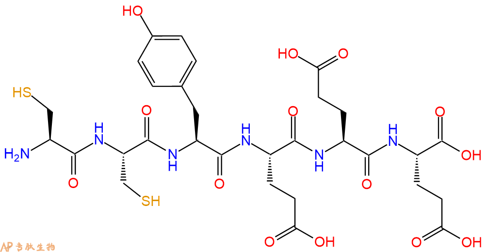 专肽生物产品H2N-Cys-Cys-Tyr-Glu-Glu-Glu-OH