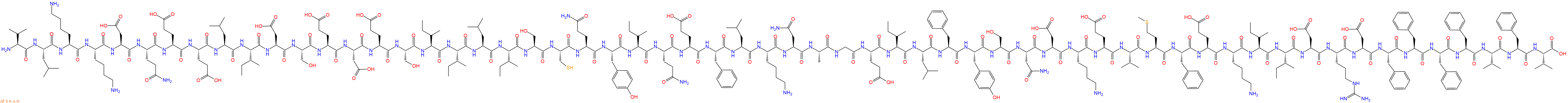专肽生物产品H2N-Val-Leu-Lys-Lys-Asp-Gln-Glu-Glu-Leu-Ile-Asp-Ser-Glu-Asp-Glu-Ser-Ile-Ile-Leu-Ile-Ser-Cys-Gln-Tyr-Ile-Gln-Glu-Phe-Leu-Lys-Asn-Ala-Gly-Glu-Ile-Leu-Phe-Tyr-Ser-Asn-Asp-Lys-Glu-Val-Met-Phe-Glu-Lys-Ile-Ile-Asp-Arg-Asp-Phe-Phe-Phe-Phe-Val-Phe-Val-OH