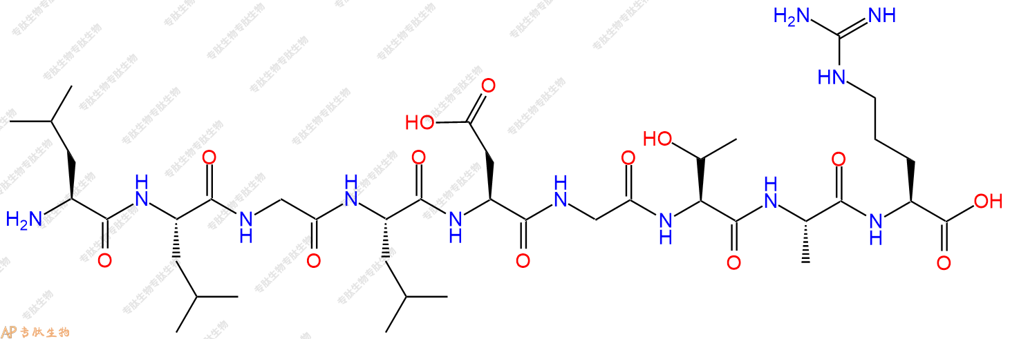 专肽生物产品H2N-Leu-Leu-Gly-Leu-Asp-Gly-Thr-Ala-Arg-OH