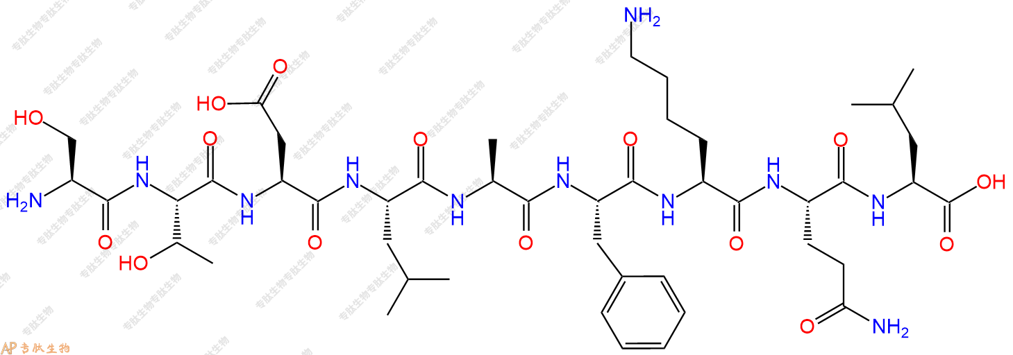 专肽生物产品H2N-Ser-Thr-Asp-Leu-Ala-Phe-Lys-Gln-Leu-OH