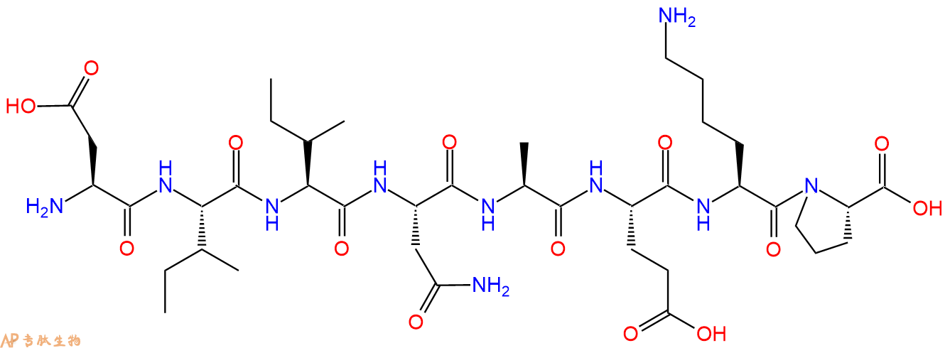 专肽生物产品H2N-Asp-Ile-Ile-Asn-Ala-Glu-Lys-Pro-OH