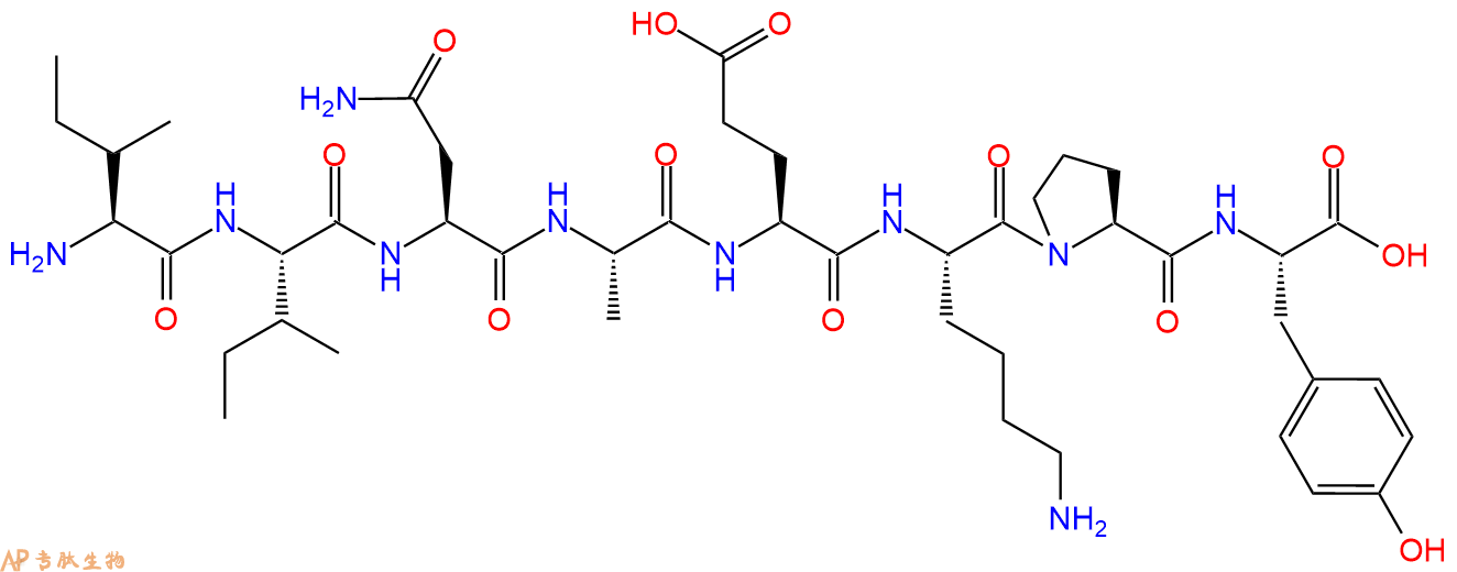 专肽生物产品H2N-Ile-Ile-Asn-Ala-Glu-Lys-Pro-Tyr-OH