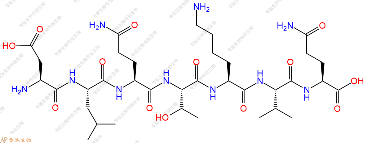 专肽生物产品H2N-Asp-Leu-Gln-Thr-Lys-Val-Gln-OH