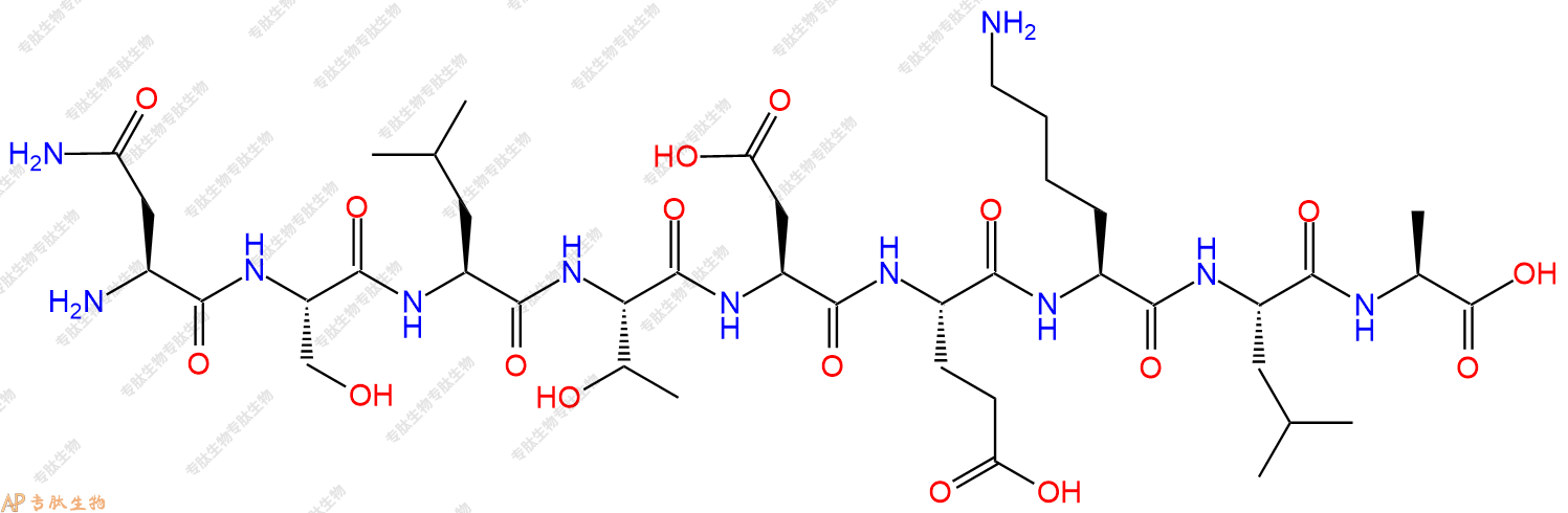 专肽生物产品H2N-Asn-Ser-Leu-Thr-Asp-Glu-Lys-Leu-Ala-OH