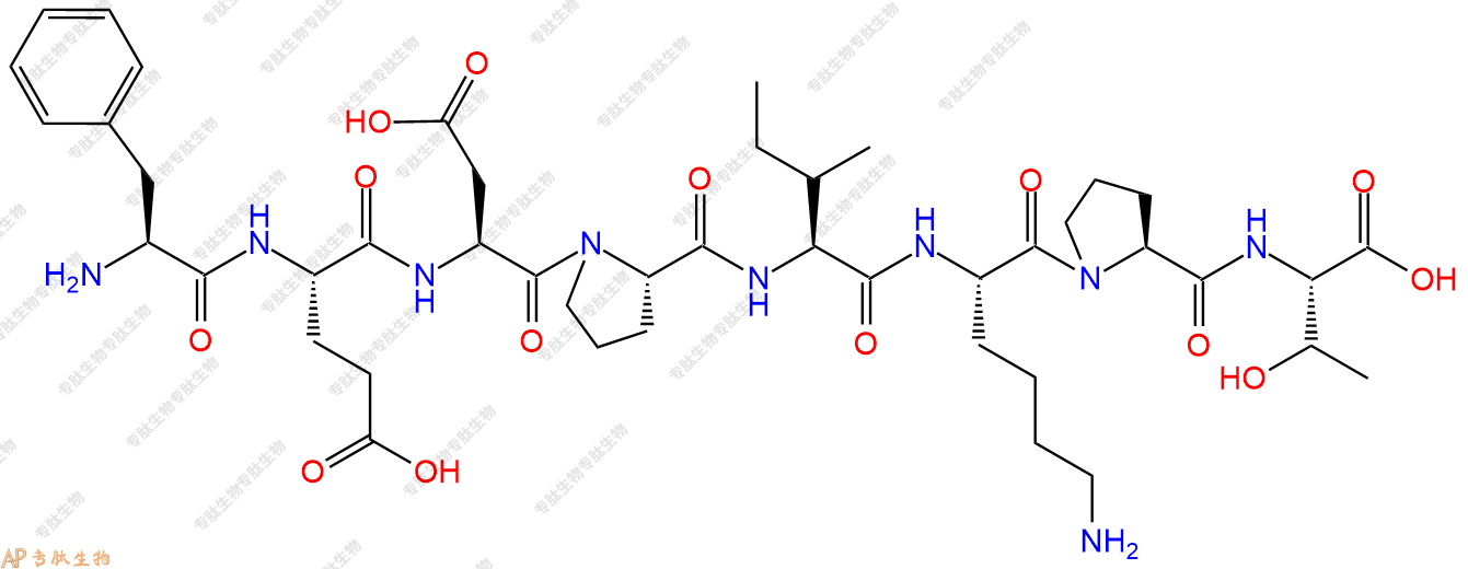 专肽生物产品H2N-Phe-Glu-Asp-Pro-Ile-Lys-Pro-Thr-OH