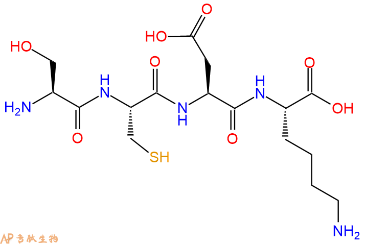 专肽生物产品H2N-Ser-Cys-Asp-Lys-OH