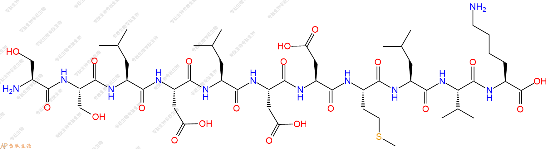 专肽生物产品H2N-Ser-Ser-Leu-Asp-Leu-Asp-Asp-Met-Leu-Val-Lys-OH